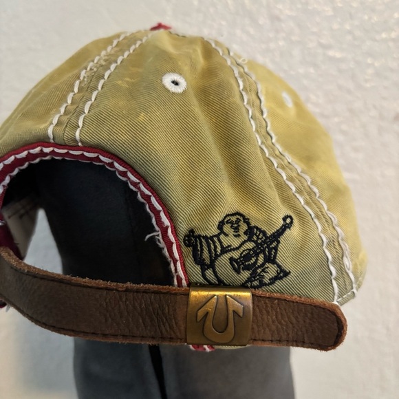 Vintage Y2K True Religion Trucker Hat – Distressed Patchwork Streetwear - Picture 4 of 7